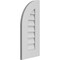 Ekena Millwork Quarter Round Top Left Surface Mount PVC Gable Vent w/ 3-1/2"W x 1"P Standard Frame, 12"W x 26"H GVPQL12X2601SN - alternate 4